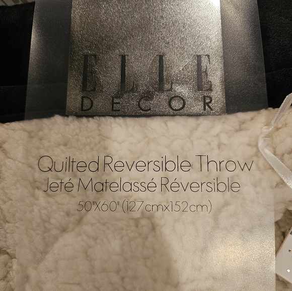 Elle Decor quilted reversible throw blanket - Picture 4 of 4